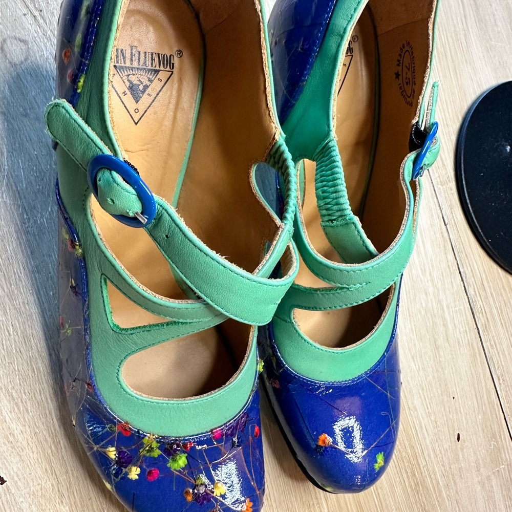John Fluevog Women's Blue and Green Shoes